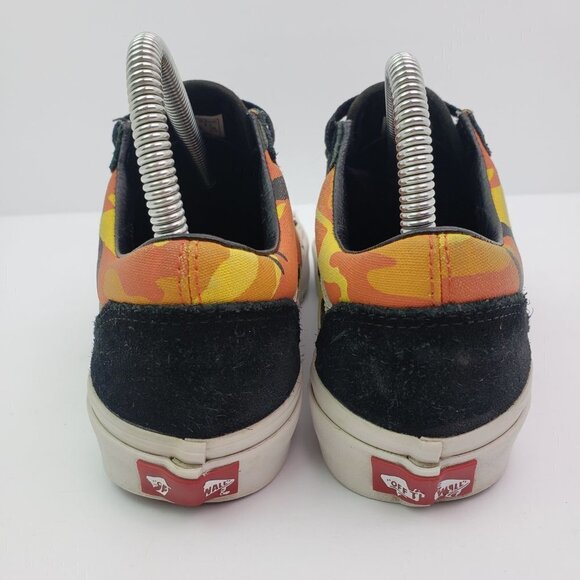 Vans Old Skool Pop Camo Womens Size 6.5 Mens Sz 5 Black Orange Low Skate Sneaker - Picture 6 of 9